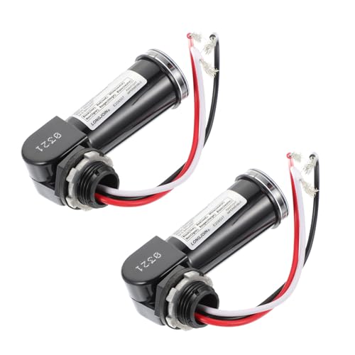 OSALADI 2 Piezas Interruptor Óptico Sensor De Fotocélula Exterior Luces De Tira Llevadas Bombilla Inteligente Tira De Luz Condujo Luz Del Fotosensor Caja De La Computadora Black