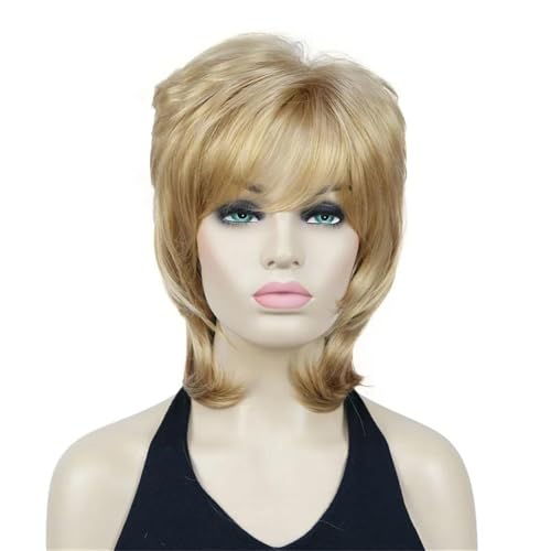Suwequest Short Copper Red Synthetic Wig Shaggy Layered Classic Cap