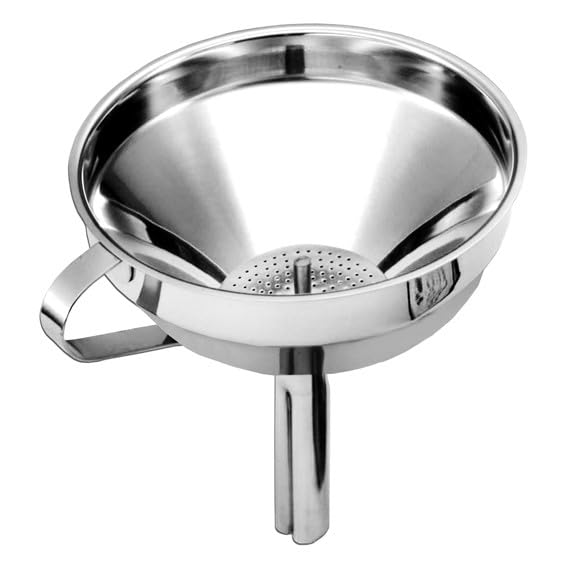 Funil Com Peneira Coador Aço Inox 15cm Profissional Coquetel 6240 Kehome