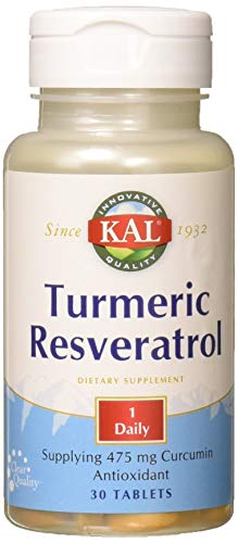 Kal Turmeric Resveratrol Tablets, 30 Count
