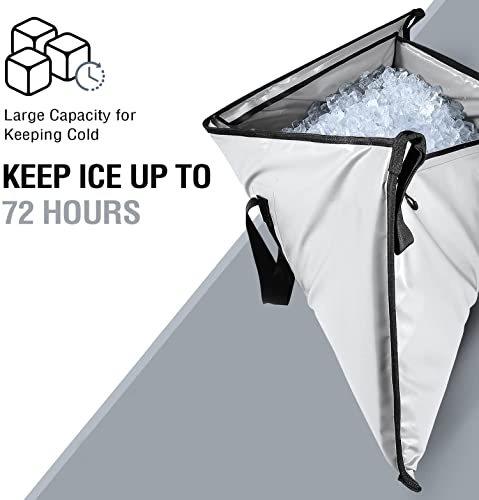 Buffalo Gear Insulated Fish Cooler Bag 40X18In,Leakproof Fish Kill Bag With 2 Reusable Cooler Ice Packs Large Portable Waterproof Fish Bag Keep Ice-Cold More Than 48 Hours (Watertight Zipper) #TOP3