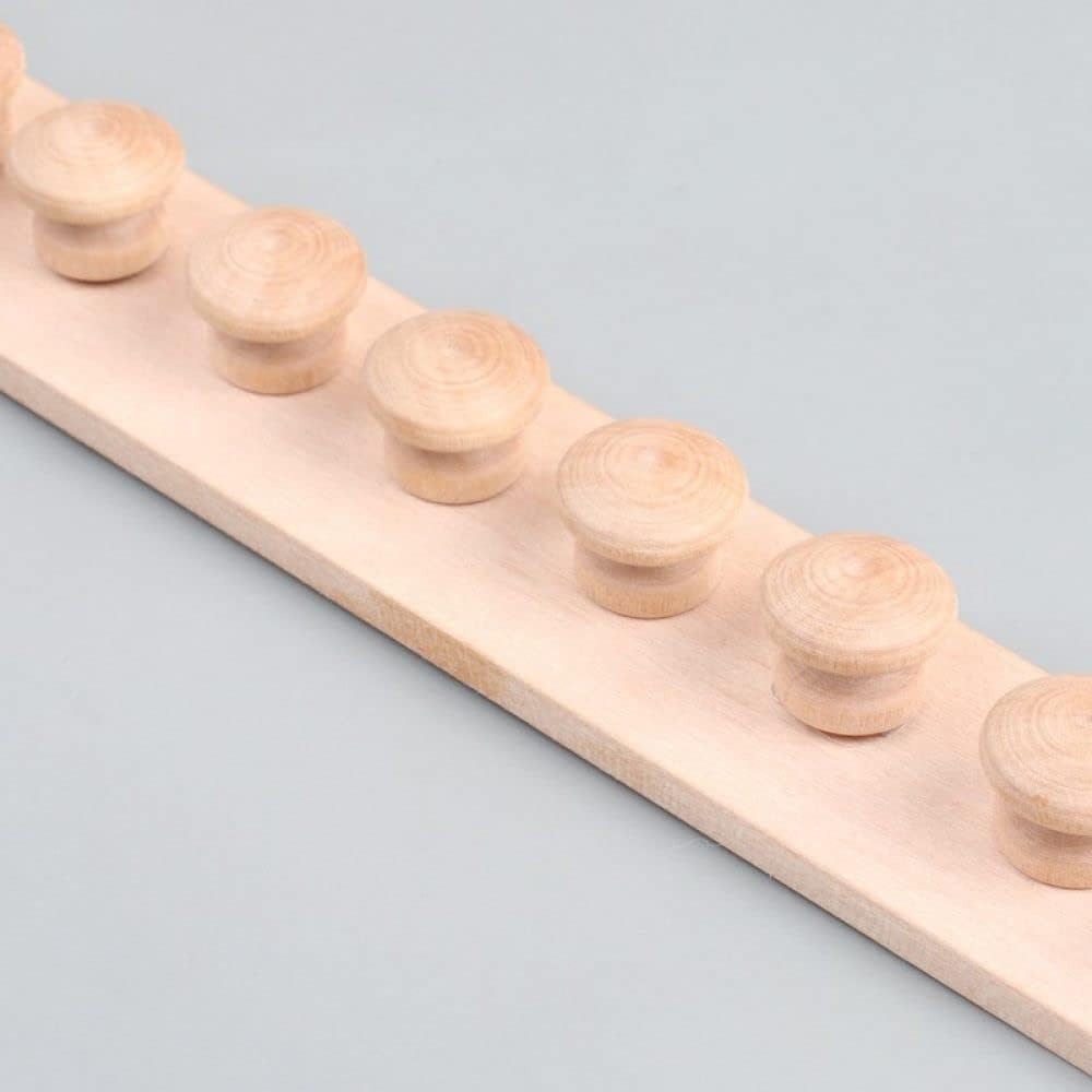 Hanging Jewelry Rack Wooden Wall Organizer With Round Ball Hooks For Holding Earring Bracelets Necklace Hair Accessories Display,Wood