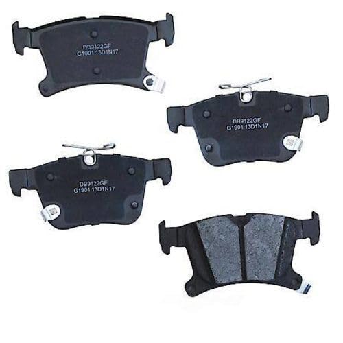 Carquest Premium Gold Ceramic Rear Brake Pads, OE Replacement, Multi-Layer Shim Design with Hardware, for Chrysler Pacifica, Voyager 2017-2023