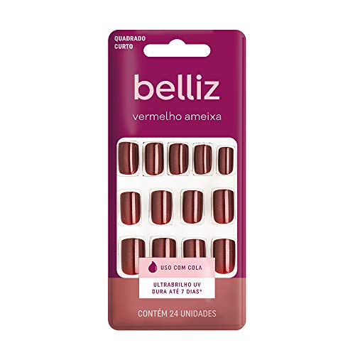 Belliz Unhas Vermelho Ameixa