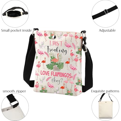 BNQL Flamingo Crossbody Bag Flamingo Gifts for Flamingo Lovers Pink Flamingo Gifts I Just Freaking Love Flamingos Handbag4