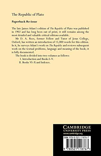 Image of The Republic of Plato: Introduction and Books I-v: Volume 1 (The Republic of Plato 2 Volume Paperback Set)