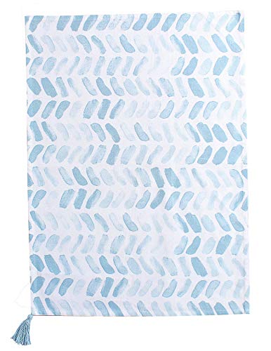 Ana Eco-Friendly 100% Cotton Highly Absorbent Kitchen Dish Cloth Towels | Mandala Blue Print | Set Of 4 | 20X28 Inch | Designed To Make Your Kitchen More Alluring #TOP2