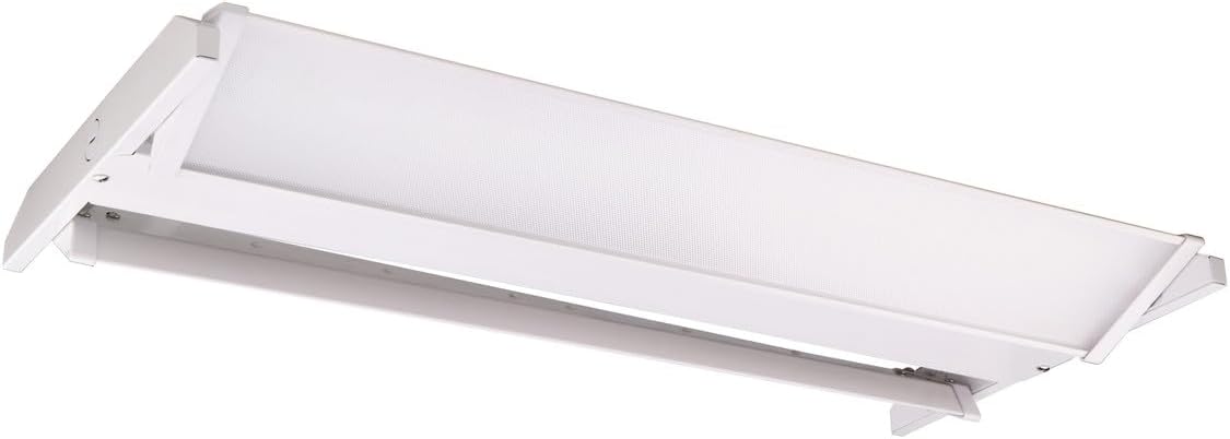 MES LED 2FT Linear High Bay (Pine SSR+) Ceiling Light Commercial, Corded Electric 90W-110W-130W-150W-165W 5000K Frosted White ZSR Rotatable 100-277V DLC Premium