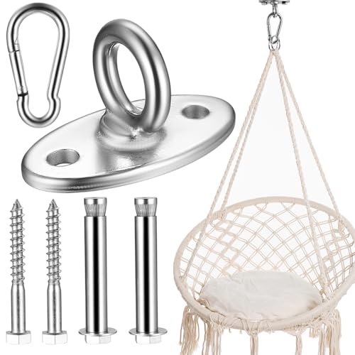 wugongshan Deckenhaken Schwerlasthaken, Edelstahl Augplatte Schaukelhaken für HHolzbalken Betondecke, Boxsack Deckenhalterung bis 500kg Boxsack Aufhängung für Schaukel Yoga Hängesessel Befestigung wugongshan Deckenhaken Schwerlasthaken, Edelstahl Augplatte Schaukelhaken für HHolzbalken Betondecke, Boxsack Deckenhalterung bis 500kg Boxsack Aufhängung für Schaukel Yoga Hängesessel Befestigung