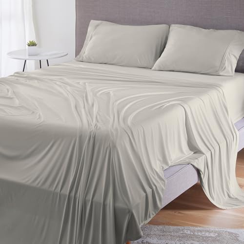 Bedgear Dri-Tec Sheet Set, King, Pearl Gray
