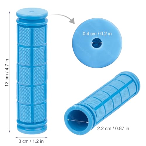 Bike Handlebar Grips with Tassel Streamers for Kids Girls Boys, Non-Slip Rubber Bicycle Handle Grips for BMX MTB Mountain Bicycle Scooters Tricycle Replacement Parts