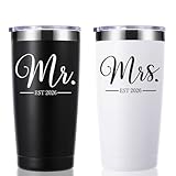 Mr and Mrs Est 2026 20 OZ Tumbler.Travel Mug...