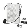 SHIDU Voice Amplifier, Bluetooth Power Voice Amplifier for Teachers Rechargeable Personal Speakers Microphone Headset Support MP3 Format AUX FM for Classroom Tour Guide Training Meeting Speech