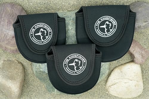 Kingfisher Fly Fishing Reel Bag, Neoprene Material, Portable, Protective, Fits Reel on Fishing Rod (Medium) - Thumbnail 2
