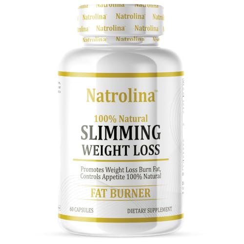 Natrolina 100% Natural Slimming Weight Loss Fat Burner Diet Pills 60 Capsules | Powerful Fat Burning & Appetite Suppression | Excellent for Keto Diet | Non-Prescription Weight Loss Aid Supplements