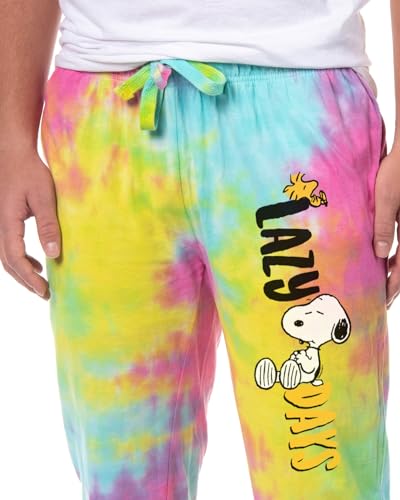Peanuts Men's Snoopy Woodstock Lazy Days Sleep Jogger Pajama Pants3