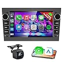 4G+64G Android 15 Autoradio für Opel Astra Corsa Vauxhall Meriva Zafira Vivaro mit Wireless Carplay Android Auto, 7 Zoll IPS Touchscreen Autostereo mit GPS WiFi FM RDS Radio Rückfahrkamera