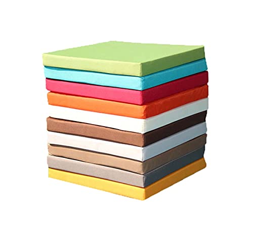 Cojín de asiento para silla de jardín al aire libre 40 x 40 cm, cojín impermeable para silla de 50 x 50 cm para comedor en casa, interior y exterior patio (50 x 50 x 5 cm, gris claro) Cover