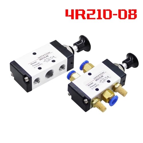 Válvula 4R210-08 manual de 5 posiciones e interruptor direccional con conectores de 6mm 4