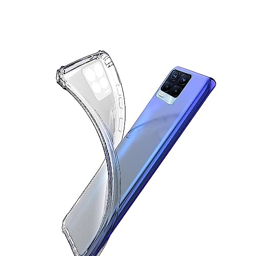 Image of COVERBLACK Rubber Back Cover for Realme RMX3241 / Realme8 5G - Transparent