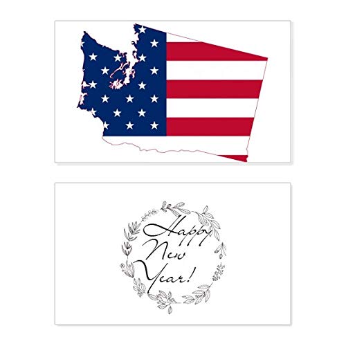 Tarjeta conmemorativa de Washington America: el regalo perfecto de Año Nuevo con mapa estelar