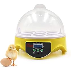 Ventilador Avicola Incubadora Huevos Gallina, Incubadora AvíCola, Volteadora Manual de Huevos, Control Inteligente de Temperatura, Incubadora con Pantalla Digital Led, Para Pollos, Patos, Codornices(EU)