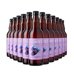 Buy Howies Berry Fruit Cider 3.4% ABV – 12 Pack of 500ml Glass Bottles – Twelve Green Bottles