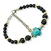 LAVIP Leather Turtle Hemp Bracelet Hawaiian Sea Turtle Bracelet Lava Stone Beads Sea Turtle Turquoise Bracelet