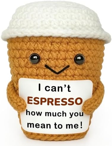 Coffee Lovers Gifts for Women Men, Positive Animals Crochet Espre...