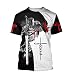 Męskie Bluzy Z Nadrukiem 3D Templariuszy Średniowieczna Zbroja Krzyżowcy Krucjaty Cosplay Harajuku Jesus Kurtka Sweter Unisex Dres,Whitet shirt,XL