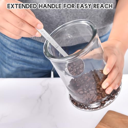 Timoo 5 Pcs Coffee Scoop 2 Tablespoon Scoop Stainless Steel Tablespoon Measuring Spoon Long Handle for Powder Ground Coffee Tea Sugar by Timoo - Used condition - Image 4