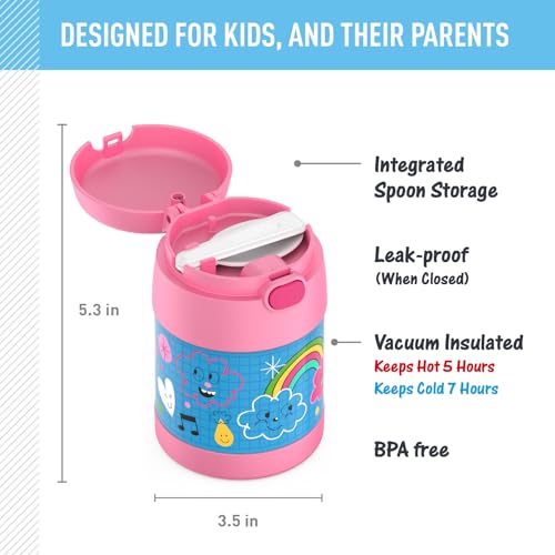 Image of THERMOS FUNTAINER 10 Ounce Stainless Steel Vacuum Insulated Kids Food Jar with Spoon, Sketchbook (Pack of 6)