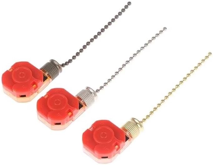 1Pcs Ceiling Fan Switch 3 Speed 4 Wire Pull Wire Switch With Rope For DIY Accessories