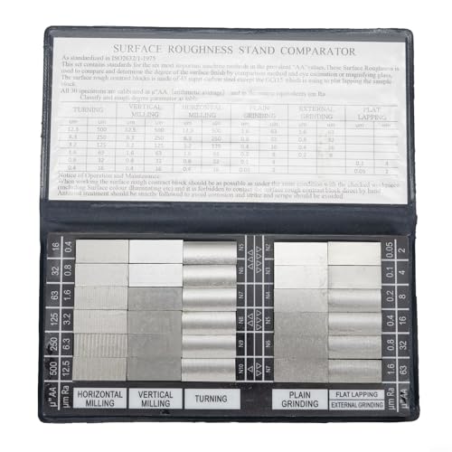 Opatiny - Opatiny Kit de comparateur de rugosité de surface, 30 blocs d'échantillons pour tourner, fraiser, meuler, polir, jauge de portefeuille portable RUG-100 pour inspection mécanique des pièces