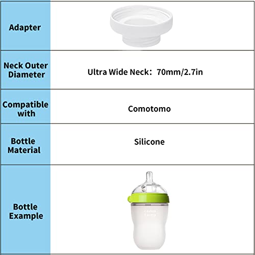 Portable Bottle Warmer + Comotomo Wide Neck Bottles Adapter (70Mm/2.8In) - Urmywo #TOP5