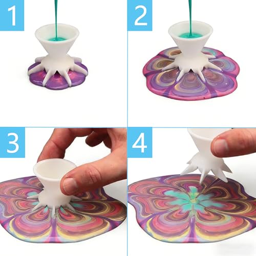 Vasos para Verter Flores juego tazas para verter pintura acrílica 6