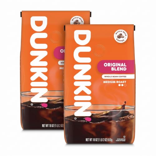 Dunkin' Original Blend Medium Roast Whole Bean Coffee,18 Ounce,(Pack of 12) - image 1