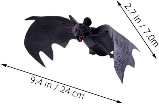 Realistic Halloween Bat Pendant Set 8pcs Simulation Flying Bat Decorations Thick and Regular Styles Indoor Outdoor Party Wall and Tree Ornaments