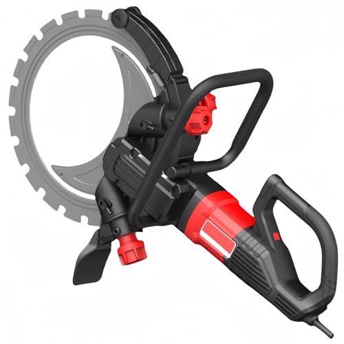 Sierra De Anillo para Hormigón, Sierra De Hormigón 406mm,Motor Sin Escobillas 8900W/220V,Sierra para Ranurado De Pared De Hormigón con Supresión De Polvo(Profundidad De Corte 30cm),Brushlessringsaw
