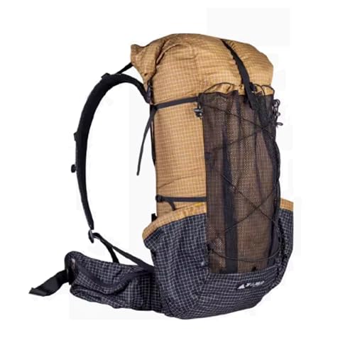 3F UL GEAR【最新型】登山バッグ 耐磨耗 850g超軽量 5-18kg耐荷重 56L大容量 高強度 柔軟 耐用性 男女兼用 210Dナイロン トレッキングポール、防湿マット収納 厚めショルダー 徒歩 キャンプ バックパック サック アウトドア (カ