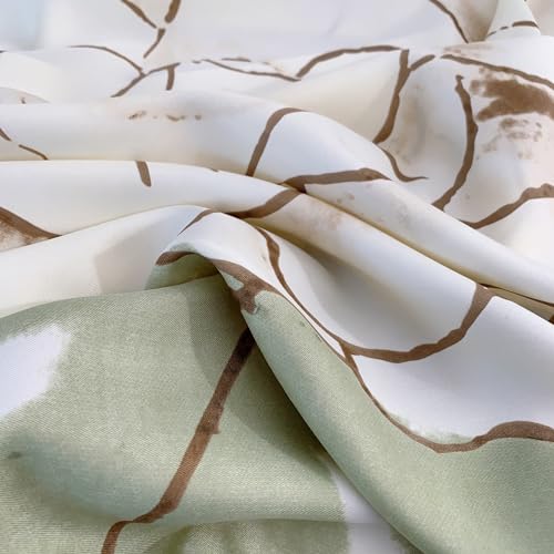 Image of Printed Poly Silken feel Scarf Stole for Women | Stylish, Soft, & Lightweight | Satin Feel Neck Scarf, Hair Scarf, Head Scarf for Women | Square Silk Stole for Handbag