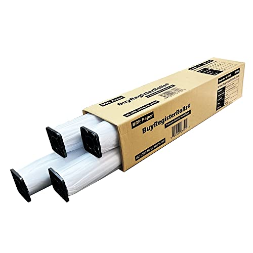 Buyregisterrolls BRR 36’’ X 150’ Plotter Paper (New & Premium 4 Rolls) 20 Lb Uncoated 96 Bright White (75 Gsm With 2’’ Core) Cad Paper Rolls For Engineers, Architects, Copy Service Shops W/Inkjet Printers thumb #2