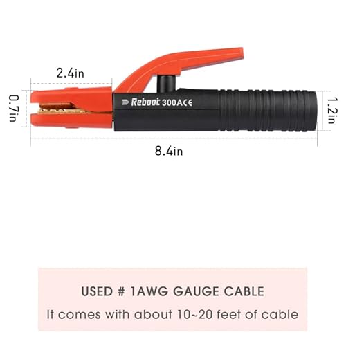 Reboot REBOOT-0003 Welding Electrode Holder 300Amp Copper Heavy Duty Jaw Holding Plier Electrode Clamp Of Welding Machine Arc Welder American Design thumb #1