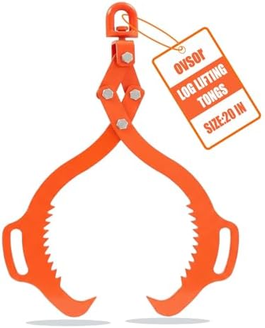 ovsor 2 Claw - 20'' Log Tongs Timber Claw Hook for Skidding Tongs...