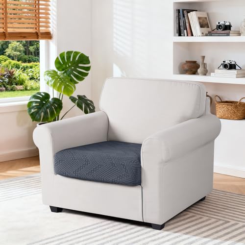 Ruaozz Couch Cushion Covers for Sectional Sofa Stretch Seat Cushion Covers Washable Sofa Slipcovers for L Shaped Soft Furniture Protector Pet Friendly (1 PC Seat or Back Cover, Grey) — view 2