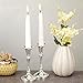 Shabbat Candlestick Holder Set Rite Lite | Luxury Jewish Shabbat Gifts Hostess Modern Centerpiece Silver Traditional Judaica Shabbos Candle Holders
