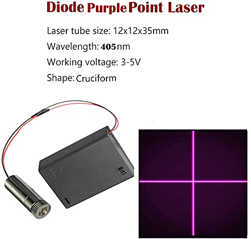 Module Laser Violet 405nm CTRICALVER - Croix Réglable 3-5V - Pour Bricolage, Marquage, Positionnement