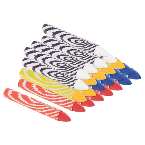 PATIKIL Lumber Marking Crayons, 24 Pack 4x0.55 Hex Wax Tire Marker Crayons White/Red/Yellow/Blue