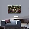 The Adoration of The Mystic Lamb on The Living Ghent Altarpiece by Jan Van Eyck Poster Canvas Print Painting Picture Wall Art Home Hallway Bedroom Living Room Decor (unframe,12x18 inch) #3
