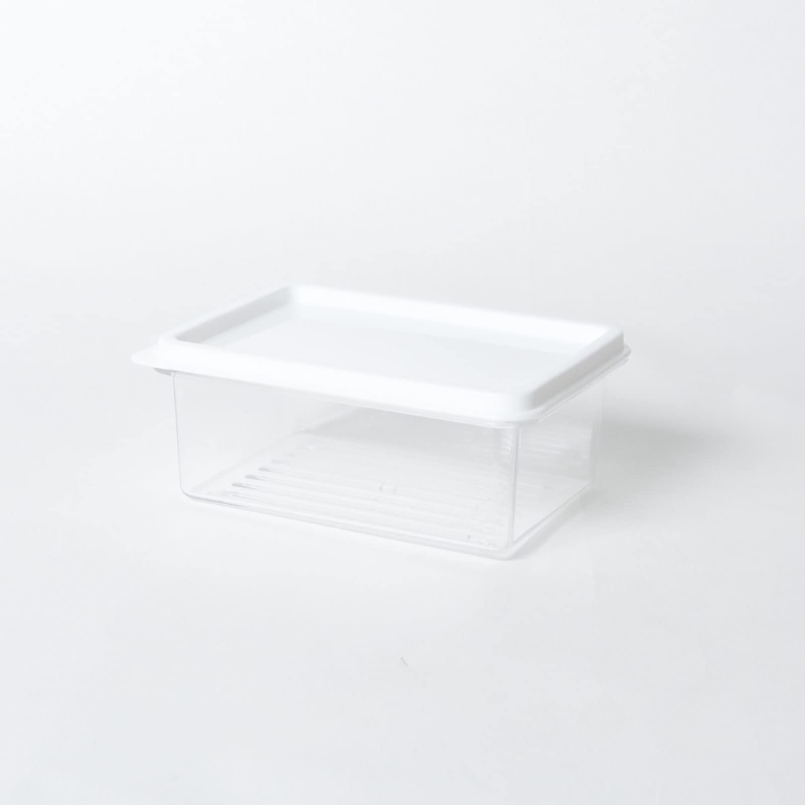 BAtlam 3 Paquetes de Caja de Almacenamiento apilable Transparente para Frutas y Verduras, Caja sellada para Alimentos de Cocina, Caja para congelador (tamaño: 450 ml) (450 ml)